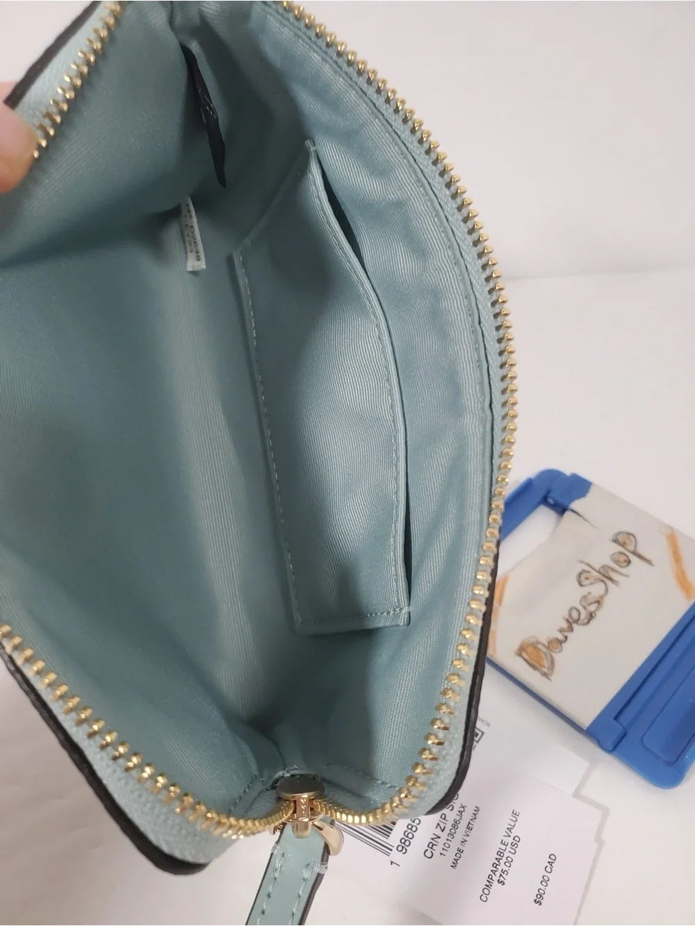 Coach Corner Zip Wristlet NWT